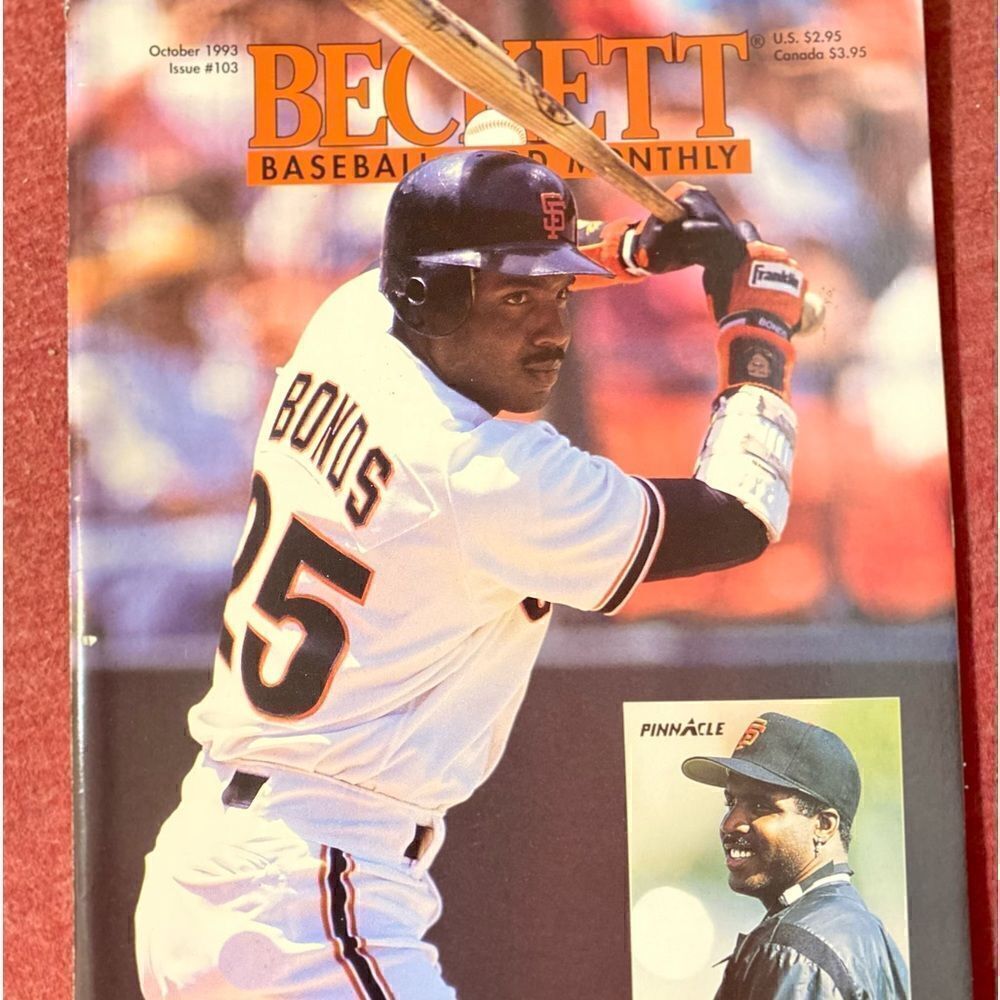 Vintage October 1993 issue 103 Barry bonds Beckett magazine
